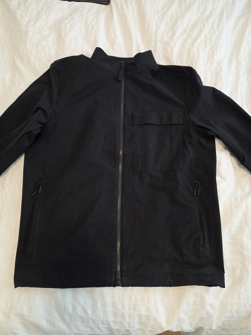 Banana Republic Black Lightweight Zip Shirt Jacket